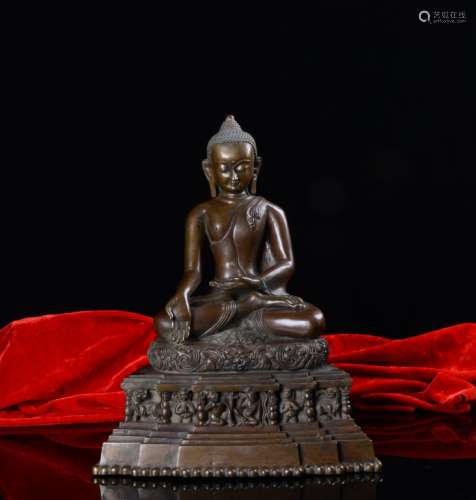 12th Century Chinese Bronze Sakyamuni Buddha