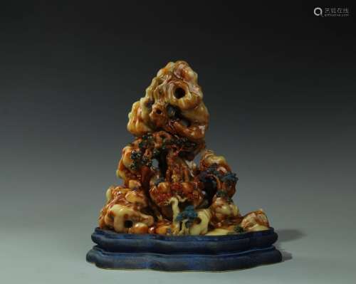 Chinese Soapstone Carving Mountain