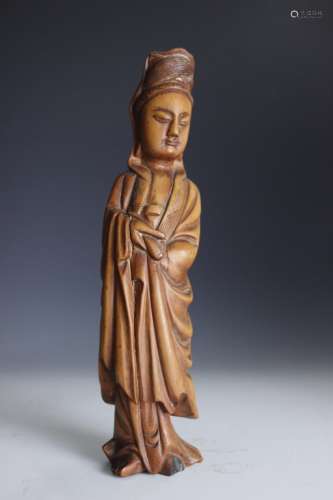 Chinese Wood Carved Guanyin