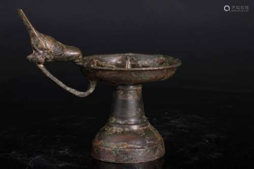 Chinese Bronze  Oil Lamp