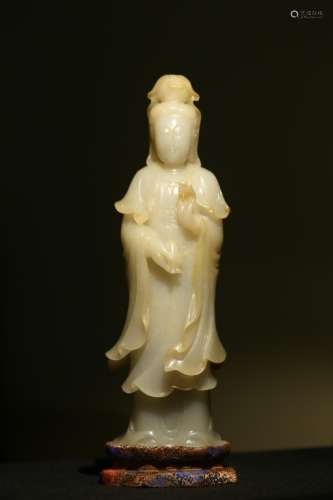Chinese Jade Carved Guanyin
