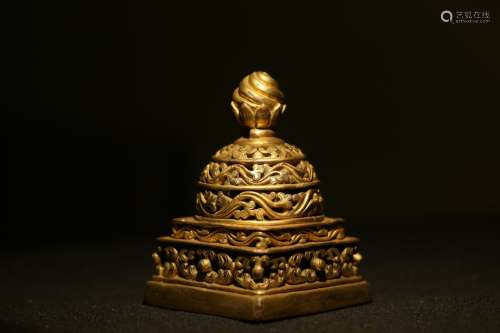 Chinese Gilt Bronze Seal
