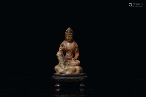 Chinese Soapstone Carved Guanyin