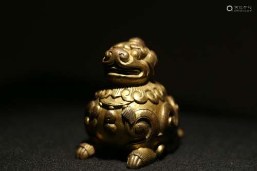 Chinese Gilt Bronze  Beast Ornaments