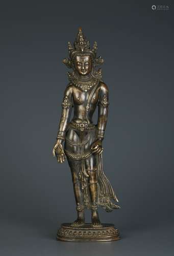 Chinese Gilt Bronze Standing Buddha