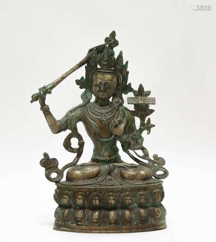 Chinese Bronze Seating Buddha