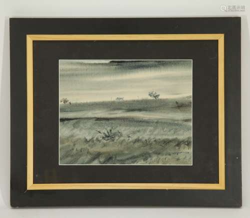 Kazuo Nakamura, Watercolor on Paper, Signed