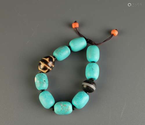 American Turquoise Beads Necklace