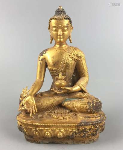 Chinese Gilt Bronze Buddha