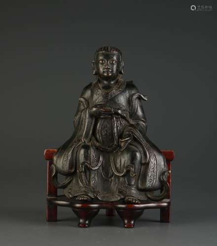 19th C. Chinese Daoism Bronze Buddha Figure