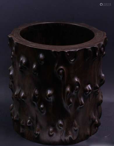 Chinese Huang Li Wood Brush Pot