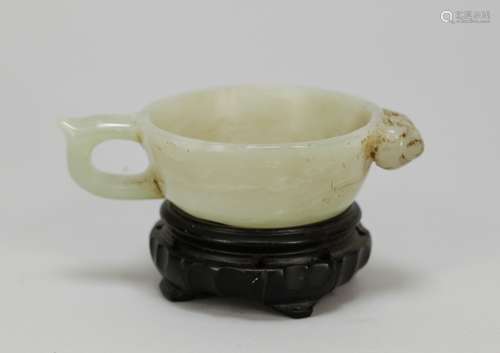 Qing Dynasty Chinese Hetian Jade Brush Washer