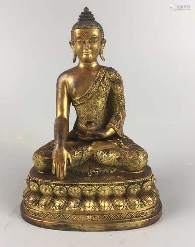 Chinese Gilt Bronze Buddha