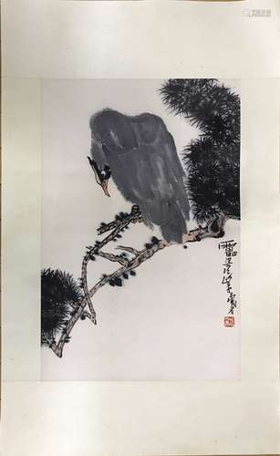 Chinese water color painting. Pan, Tian Shou