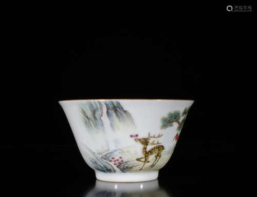 Chinese Famille Rose Porcelain Bowl, Marked