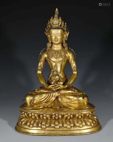 Chinese GIlt Bronze 