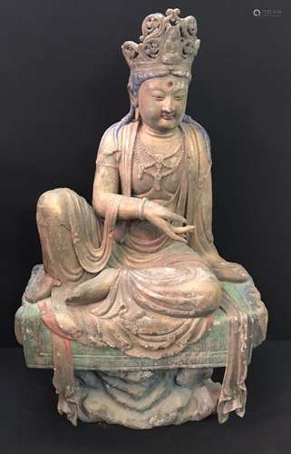 Chinese Large Wood Guanyin