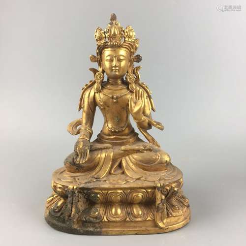 Chinese Gilt Bronze Buddha