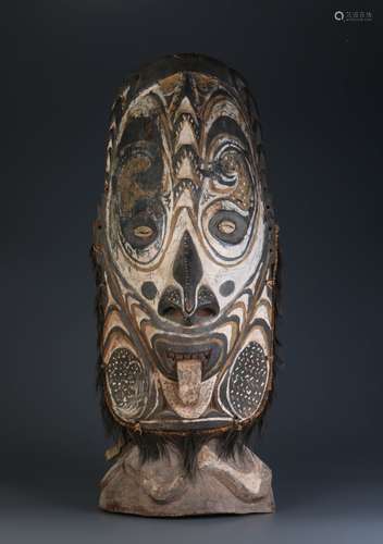 A Very Large Wood Carving of Cannibal Figure