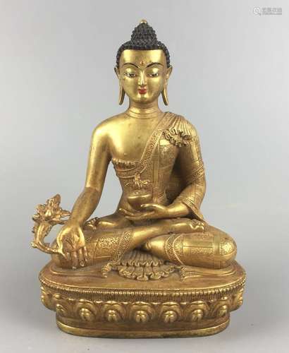 Chinese Gilt Bronze Buddha