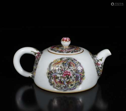 Chinese Enameled Porcelain Teapot