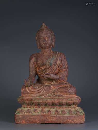 17/18th C. Chinese Iron Buddha