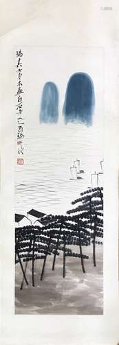 Chinese water color painting. Qi, Baishi