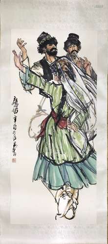 Chinese water color painting. Huang, Zhou