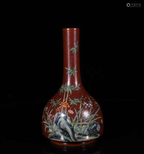 Chinese Iron Red Porcelain Vase