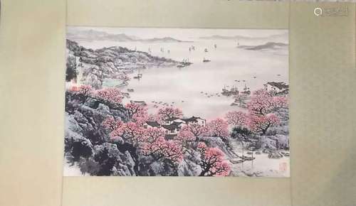 Chinese water color painting. Song, Wenzhi