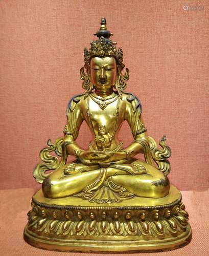 Chinese Gilt Bronze Buddha