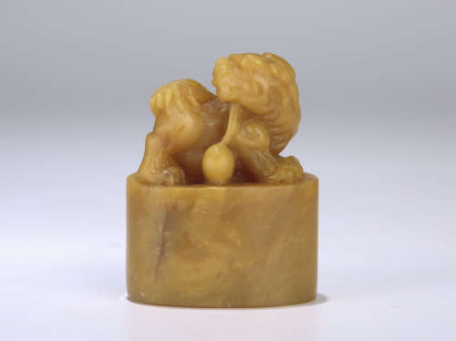 Chinese carved soapstone seal.