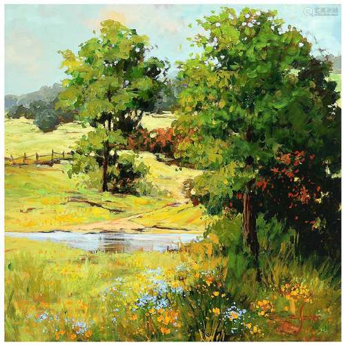 Eva Szorc "Pastoral Landscape" oil