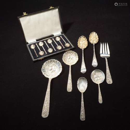 Set of English Sterling Spoons, with Asstd. Sterling