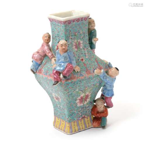 Famille Rose 'Boys' Vase, Late 19th/Early 20th Century