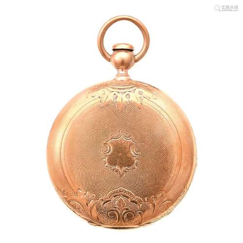 18k Yellow Gold Pocket Watch.