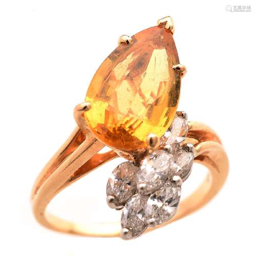 Oscar Heyman Golden Beryl, Diamond, Platinum 18k Yellow