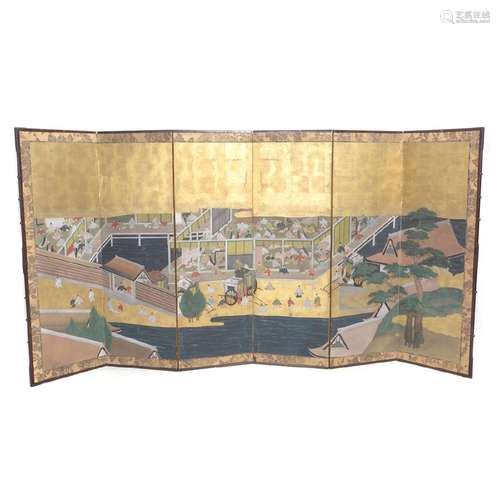 Japanese Six-Panel Folding Screen