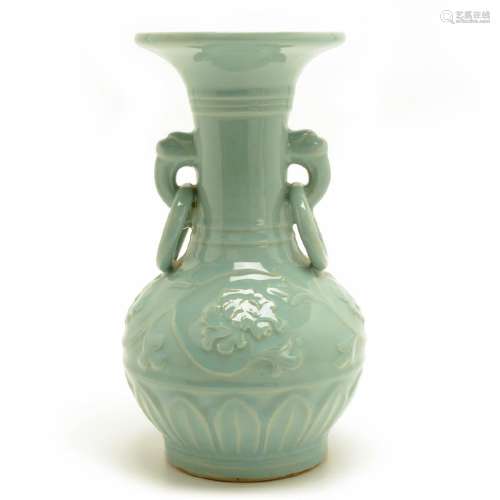 Celadon Glazed Handled Vase