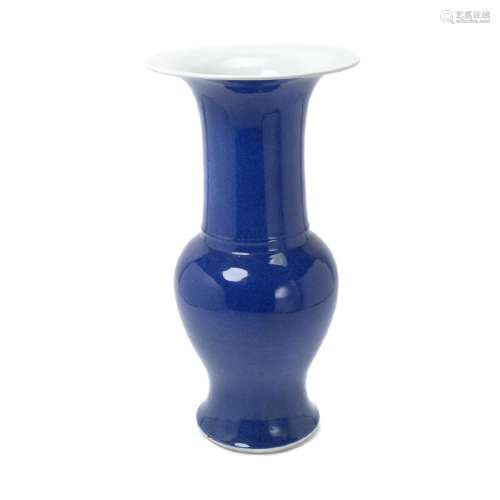 Powder Blue Glazed 'Phoenix-Tail' Vase, 19th Century
