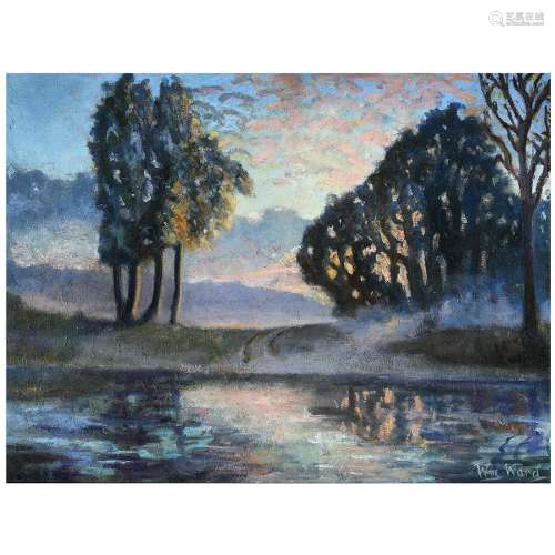 William Ward "Impressionist Landscape" oil on board