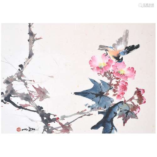 Huang Leisheng (b. 1928): Finch and Peony