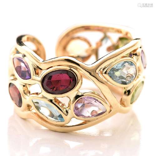 Multi-Stone, 14k Yellow Gold Ring