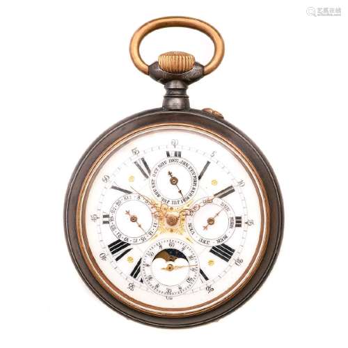 Large Astronomical Open Face Pocket Watch.