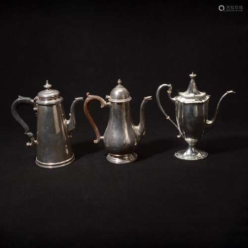 Three Sterling Teapots