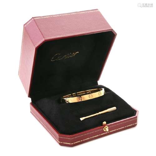 Cartier "Love" 18k Yellow Gold Bracelet.