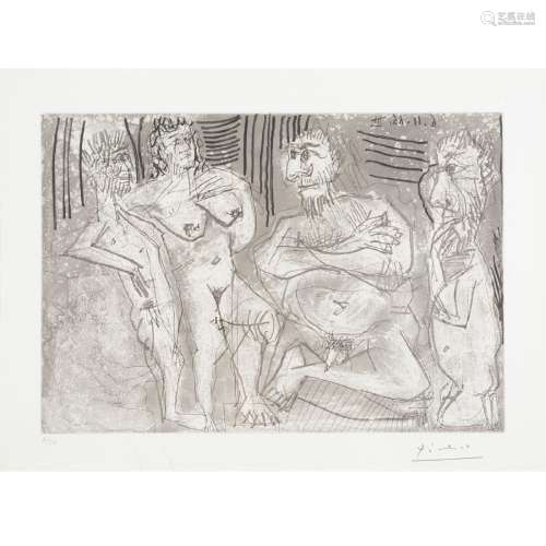 Pablo Picasso "Femme Debout EntourÈe de Quatre Hommes