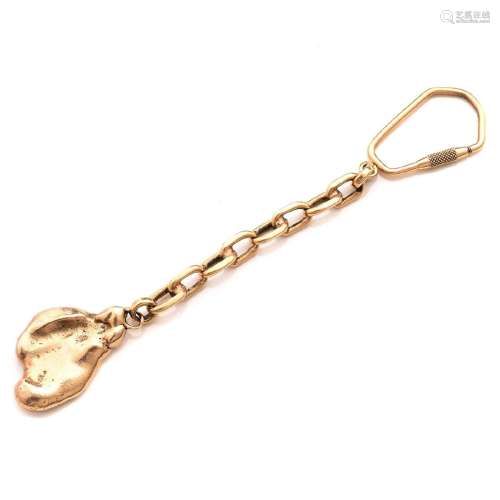 Nugget, 14k Gold Key Chain