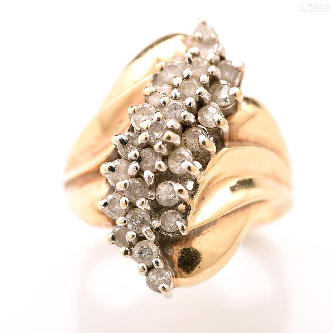 Diamond, 14k Gold Ring. (Shank Bent)－【Deal Price Picture】