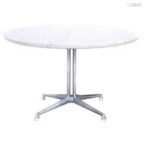Herman Miller for Eames Botticcino Marble Top Table